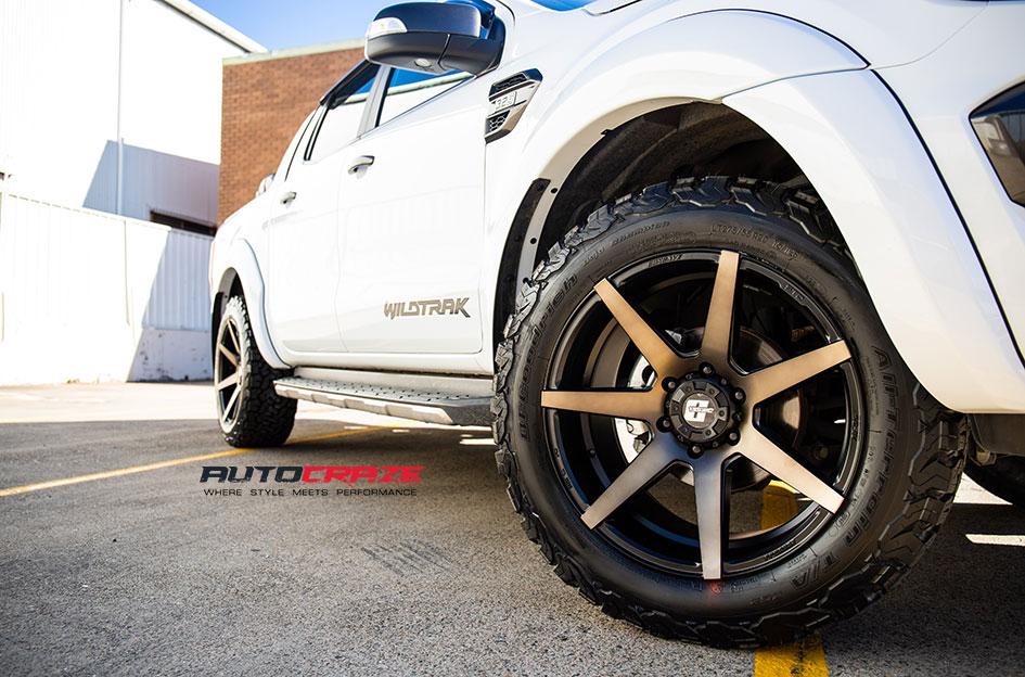FORD RANGER AVALANCHE MACHINED FACE MATTE BLACK DARK TINT